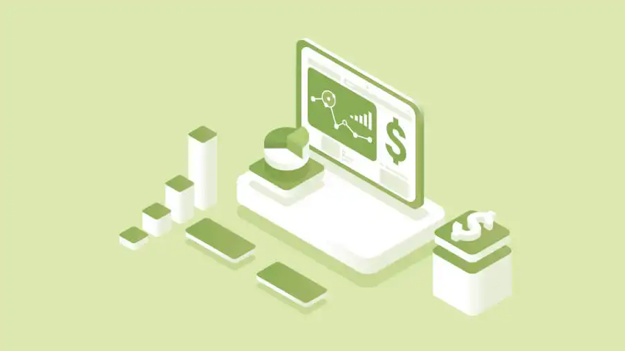 Employee experience software with data and dollar signs representing the return on investment of employee recognition.