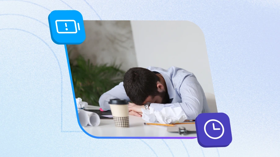 Employee burnout causes signs and solutions blog header — Motivosity HR guide to preventing and addressing workplace stress and disengagement