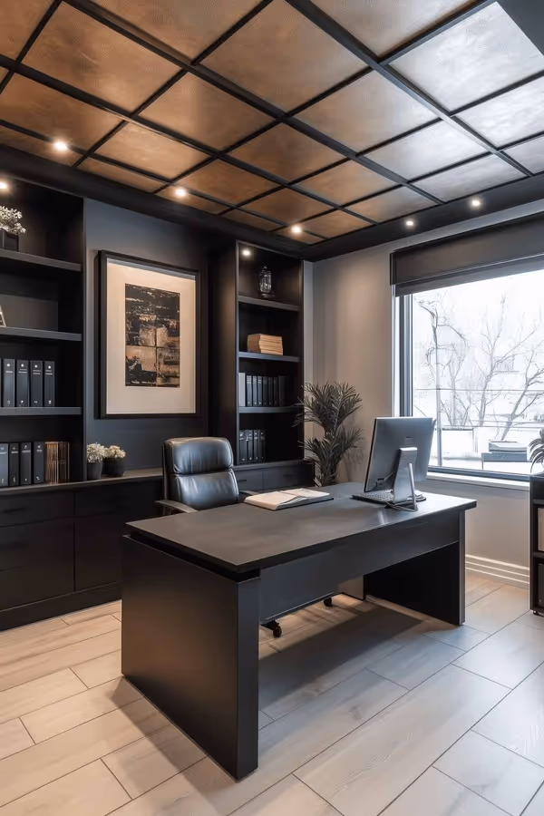 A private office with a desk