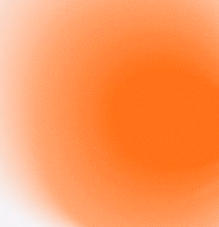 Smooth gradient background blending from bright orange in the center to pale cream at the edges.