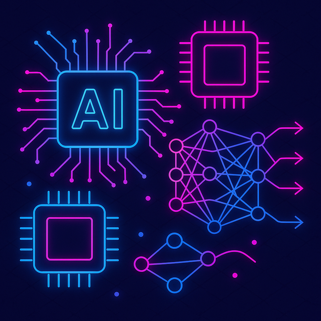 image of ai course modules on screen