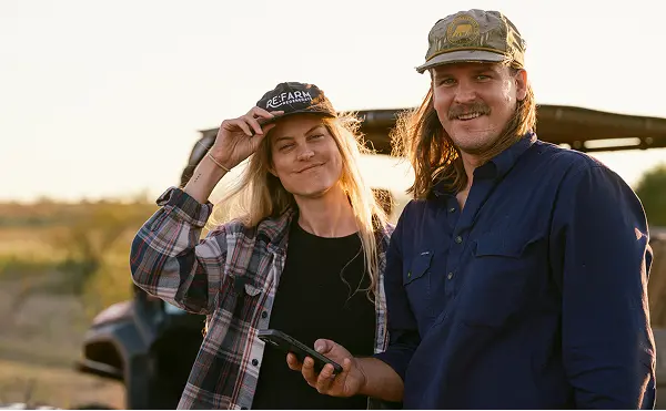 Two farmers from PLR ranch in California