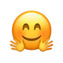 smiling face with open hands emoji