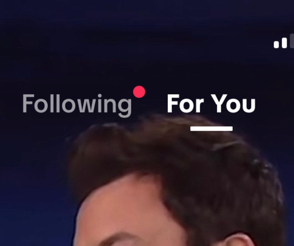 screenshot of tikotk's for you button