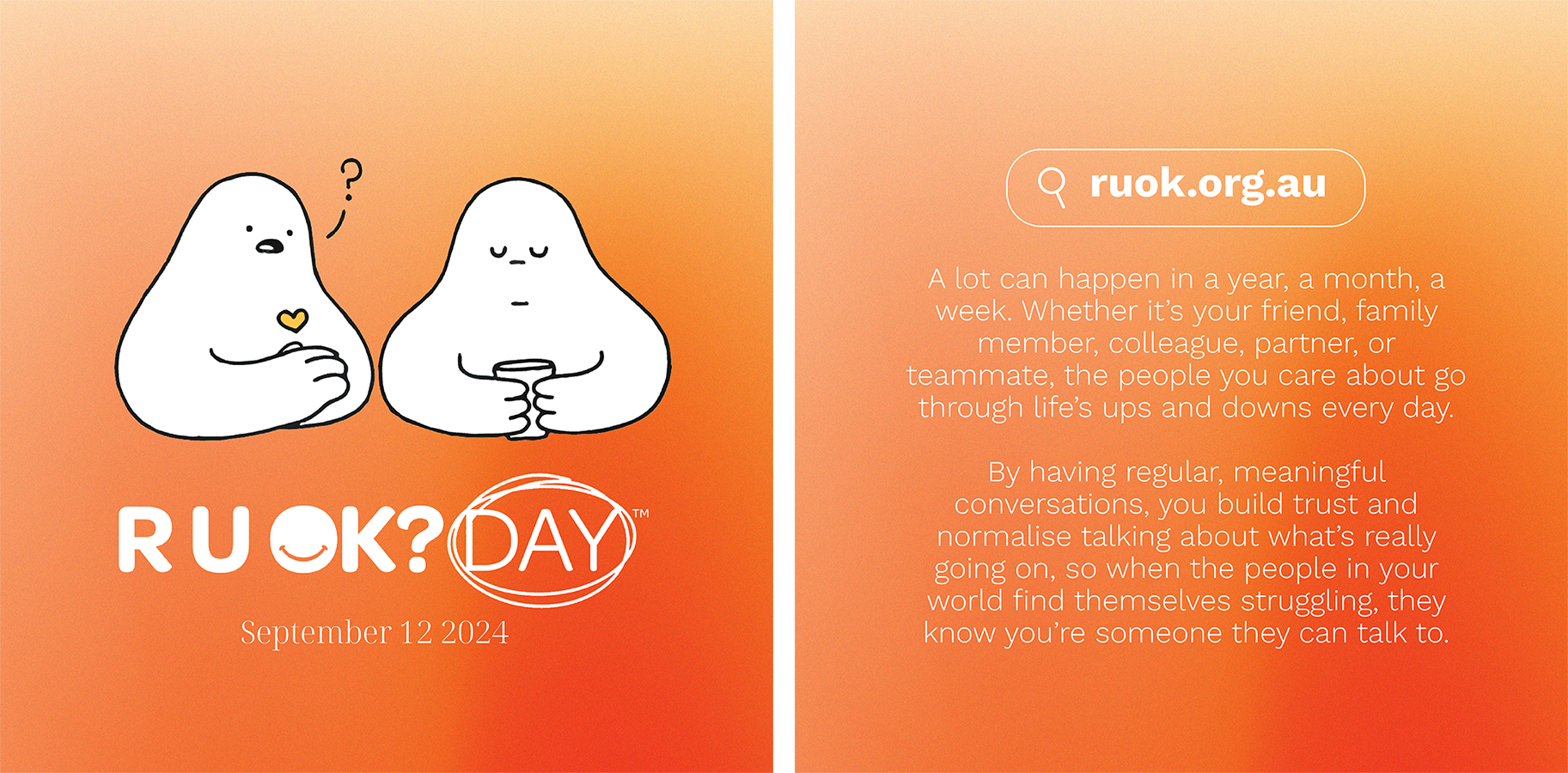 Instagram posts detailing with R U OKAY day is