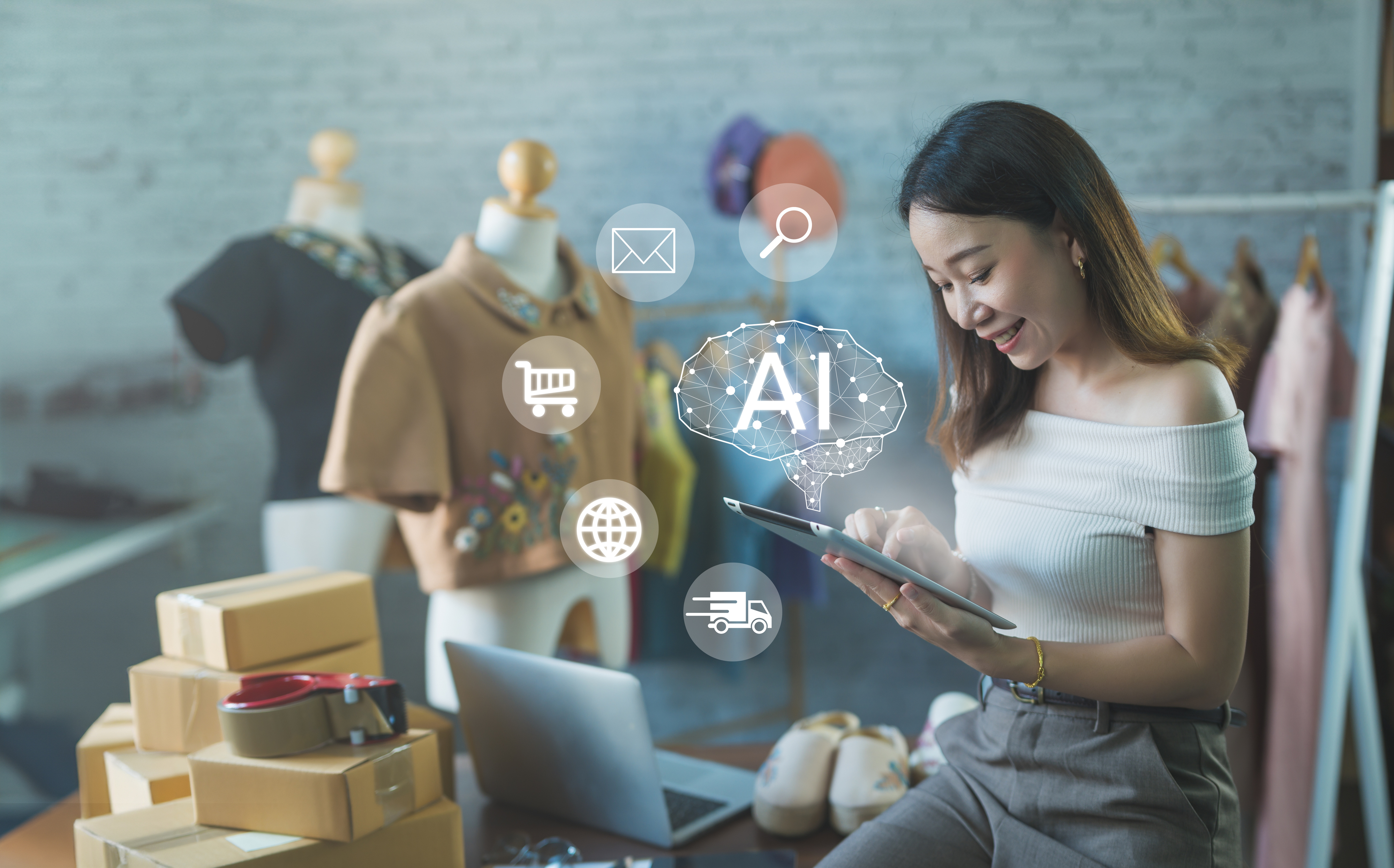 Woman Consultant using AI to run campaigns