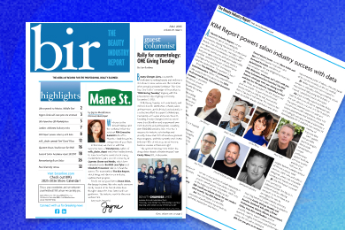 BIR magazine feature on The KIM Report and professional beauty industry analytics