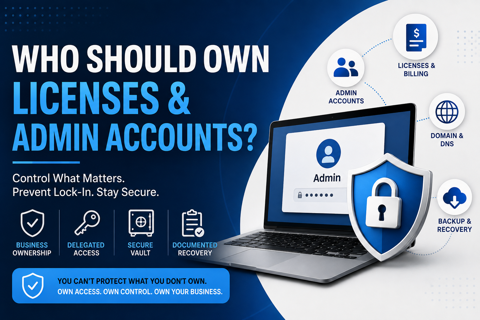 Who Should Own Licenses and Admin Accounts