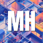 Isometric office layout with desks, chairs, computers, and shelving units.