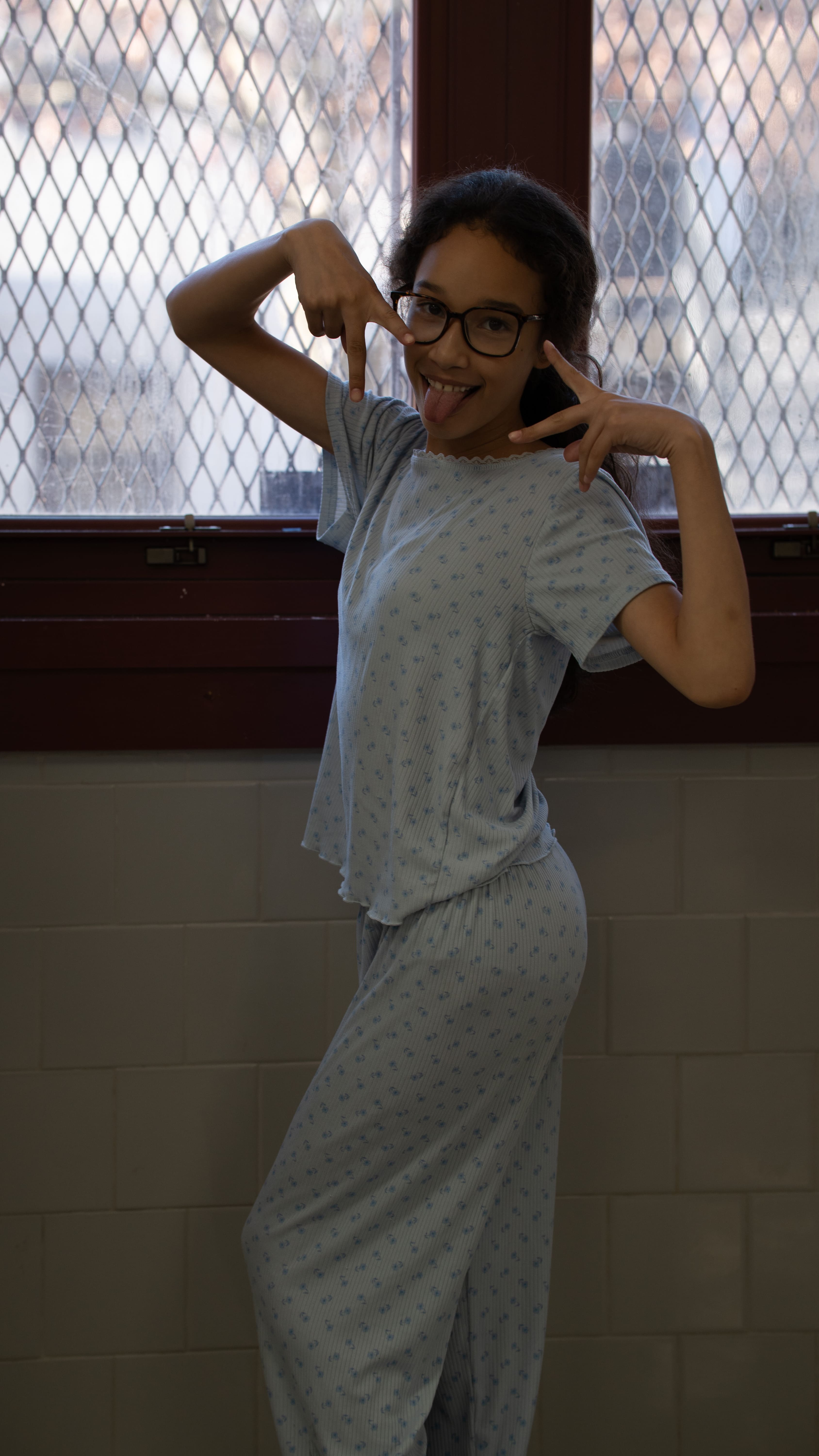Students celebrating Pajama Day at school
