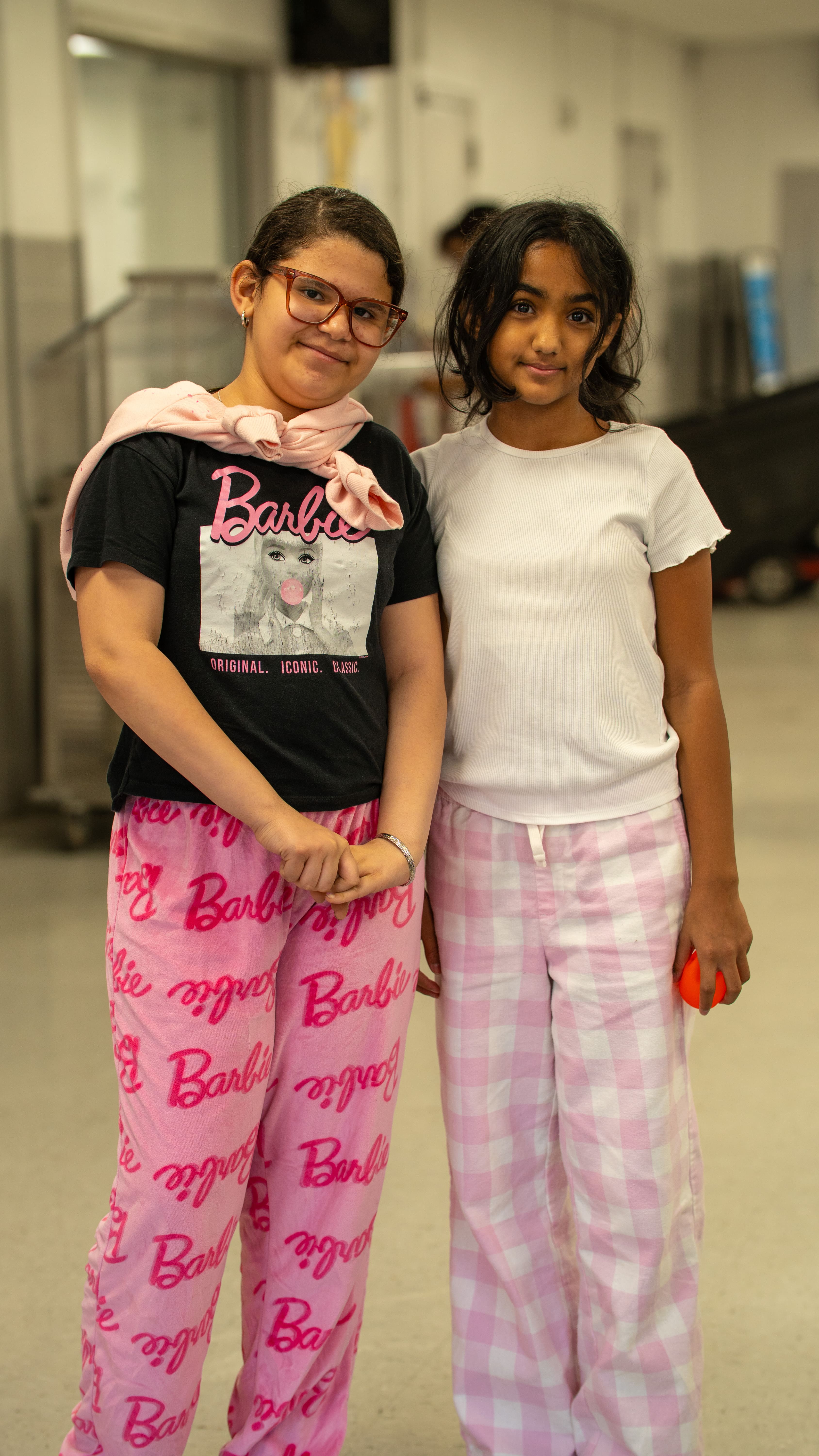 Students celebrating Pajama Day at school