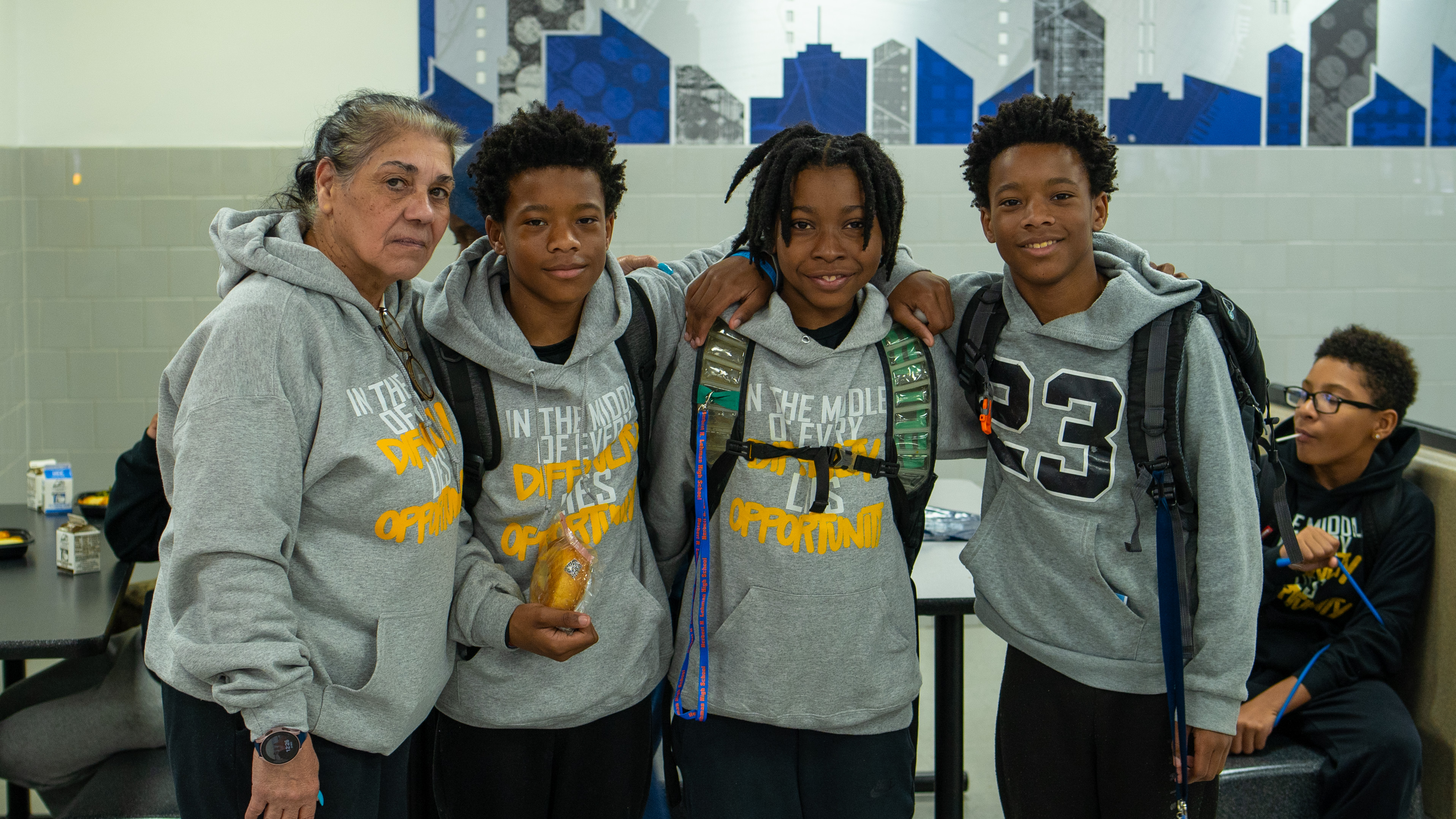 Students dressed alike for Twin Day