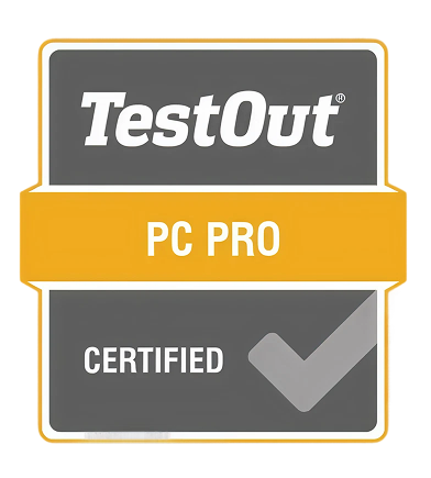 TestOut PC Pro Certification Badge