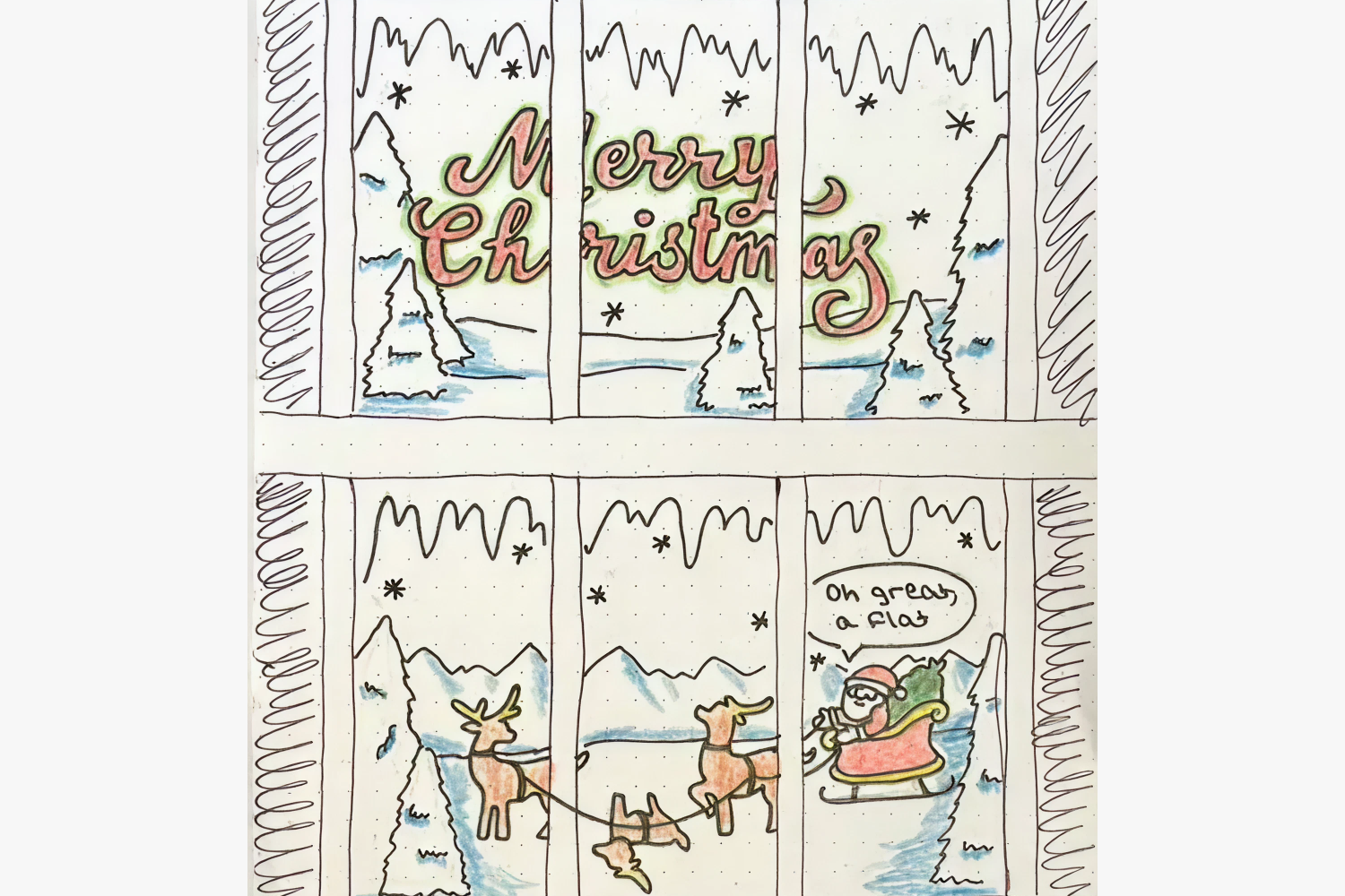 Christmas window sketch