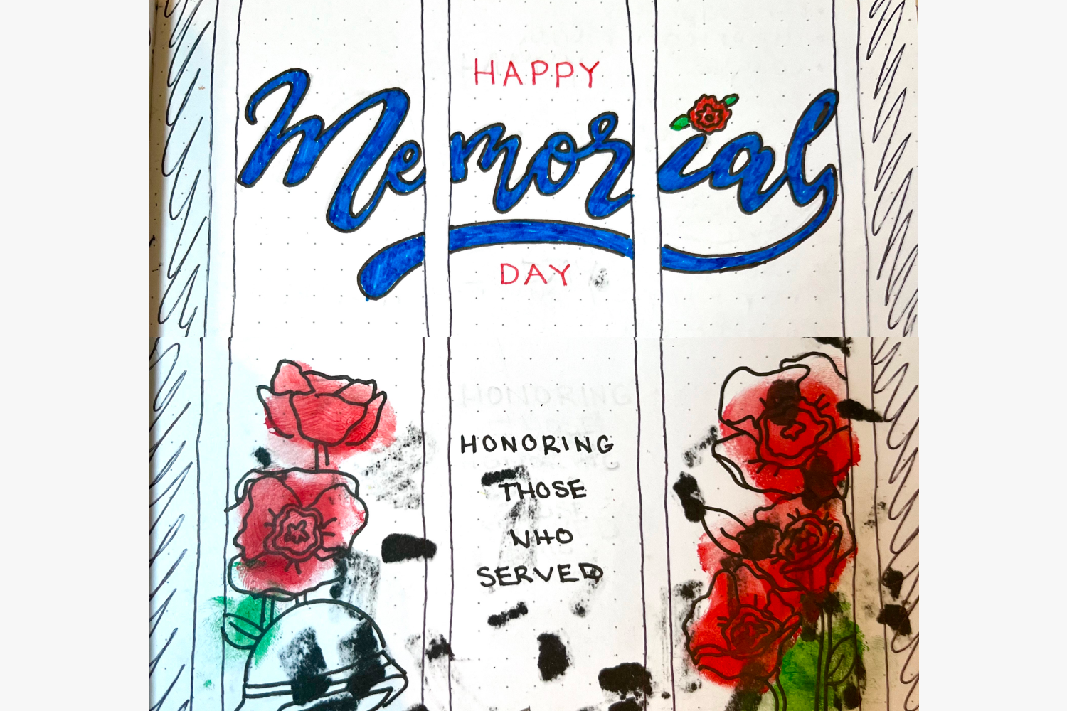 Memorial Day window sketch