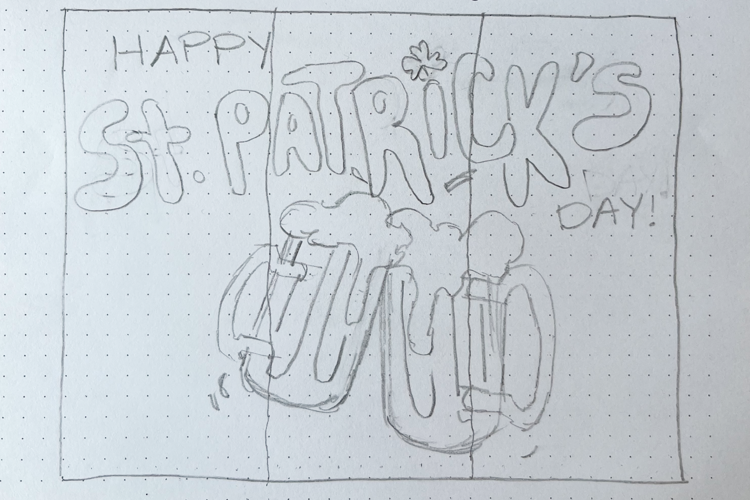 St. Patrick's Day window sketch