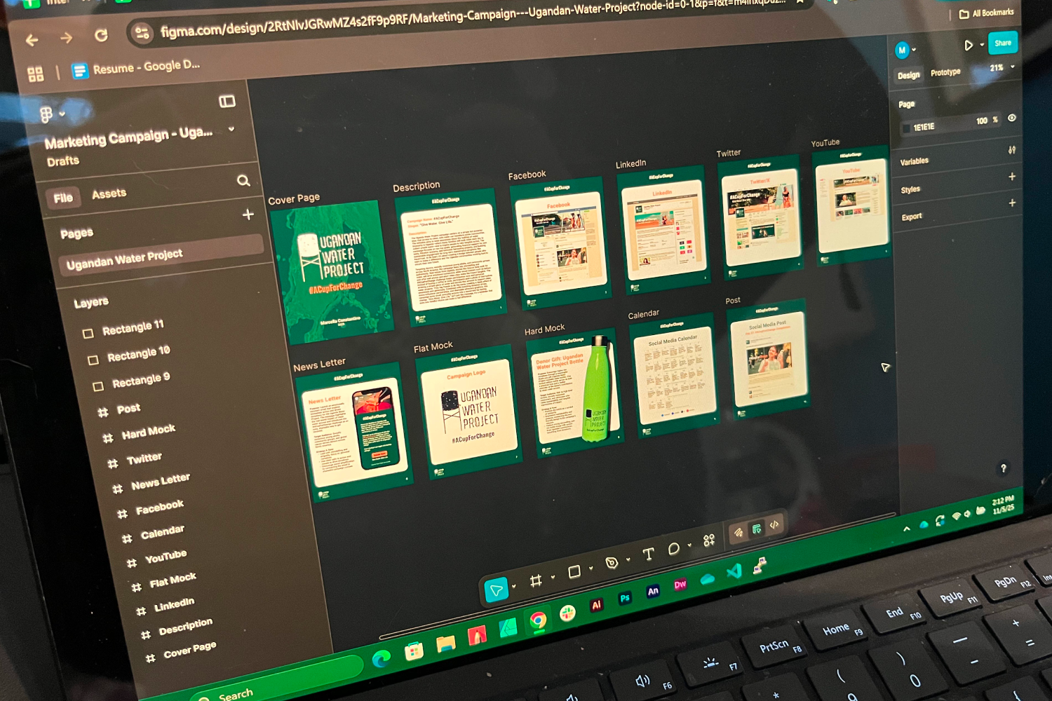 Full campaign pitch designed in Figma.