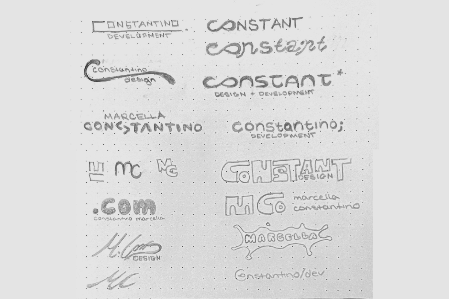 Initial logo sketches