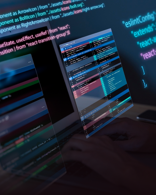 Image of a person writing code.