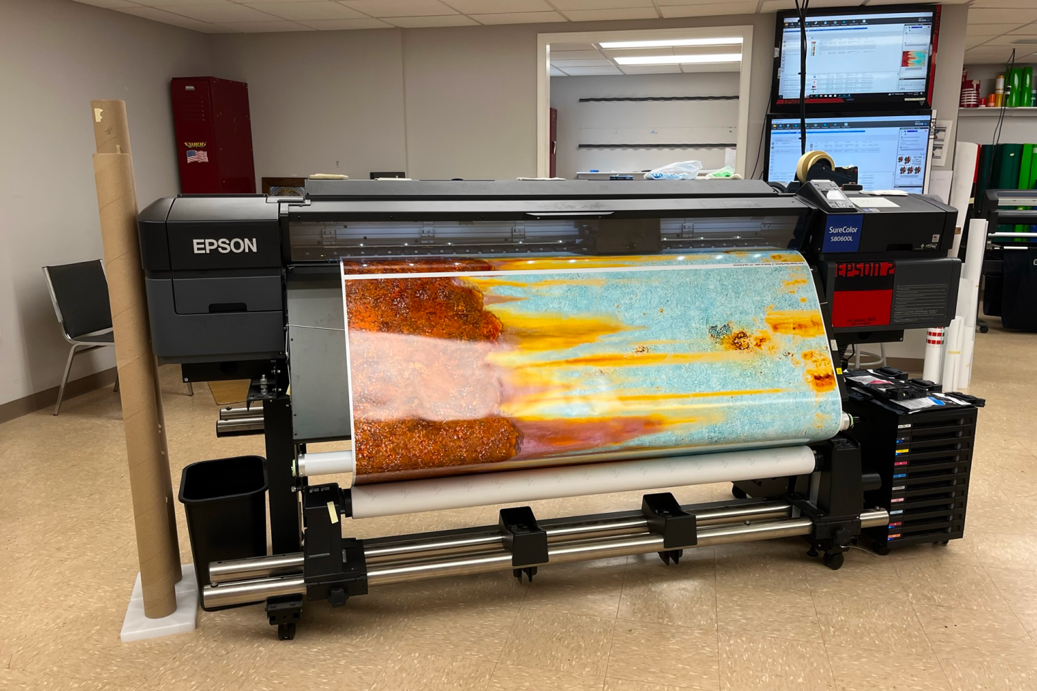 Large vinyl printer.