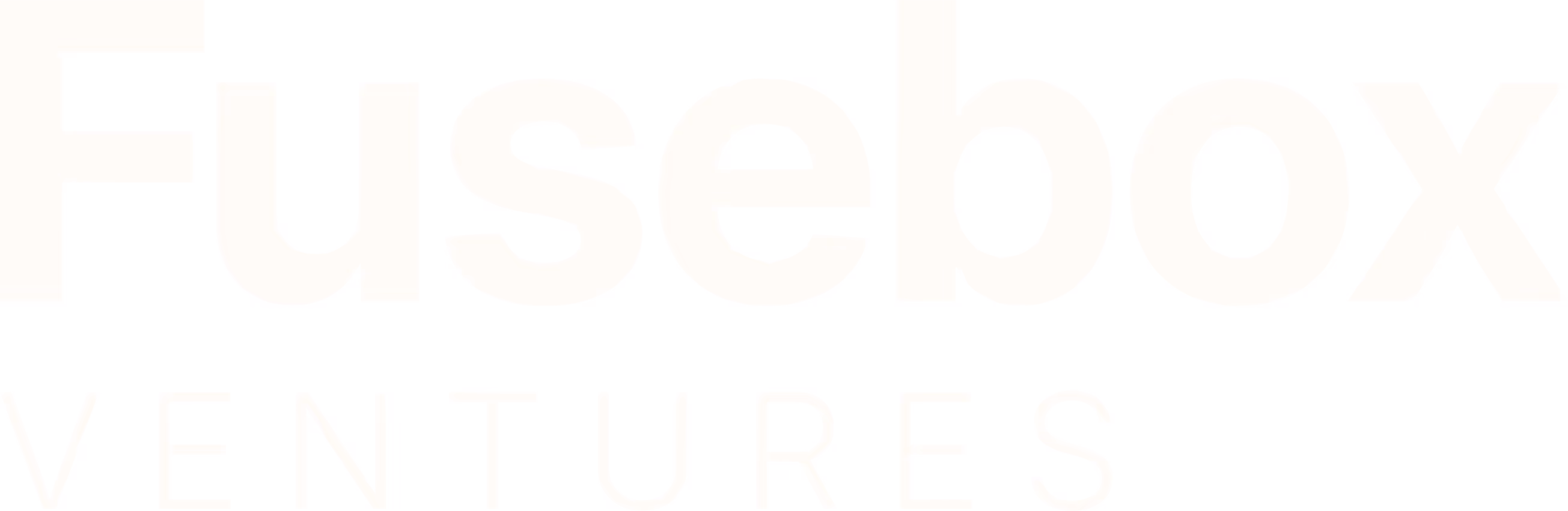 Fusebox Ventures logo in white wordmark on transparent background.