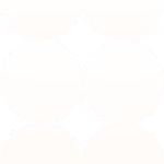 Abstract pattern of overlapping rounded shapes in beige and off-white tones on a transparent background.