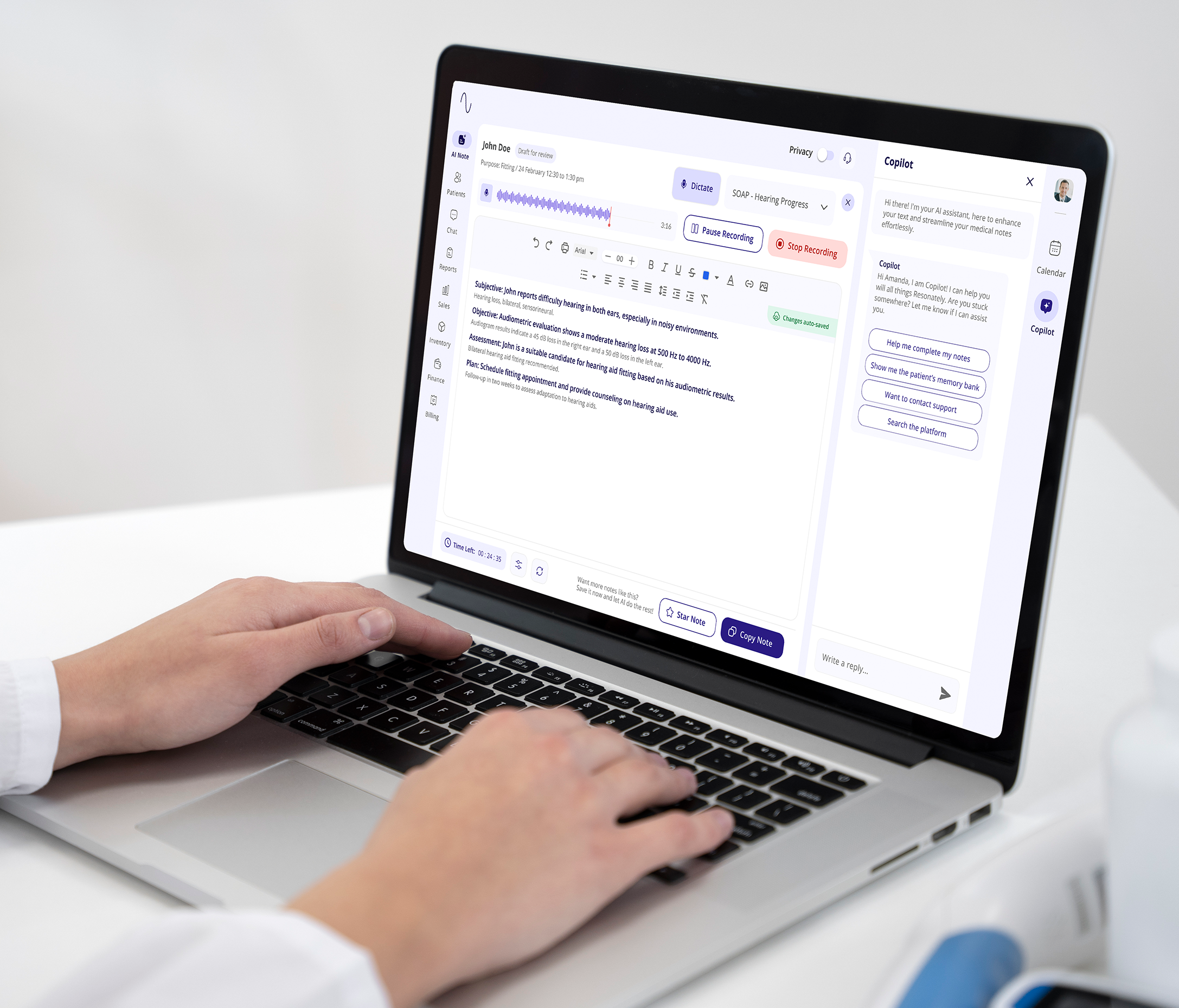 Dashboard card titled “Real Results” showing three progress bars for Clarity boost 78%, Faster conversions 66%, and Content reuse 45%.