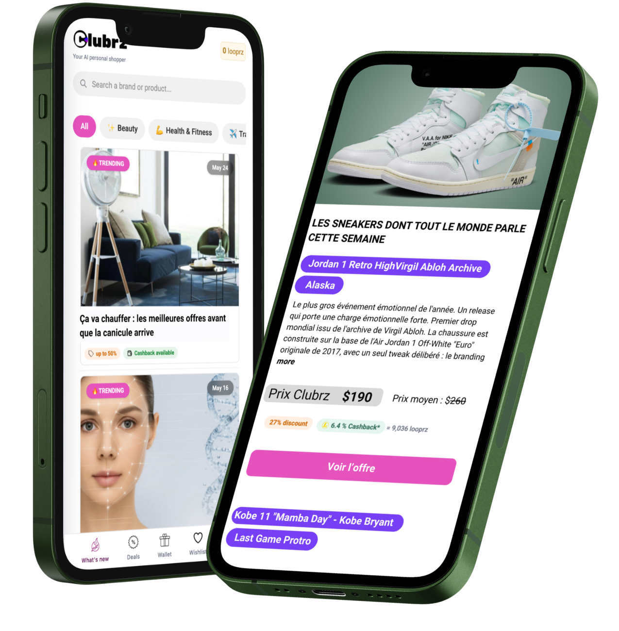 a mobile phone with Clubrzapp