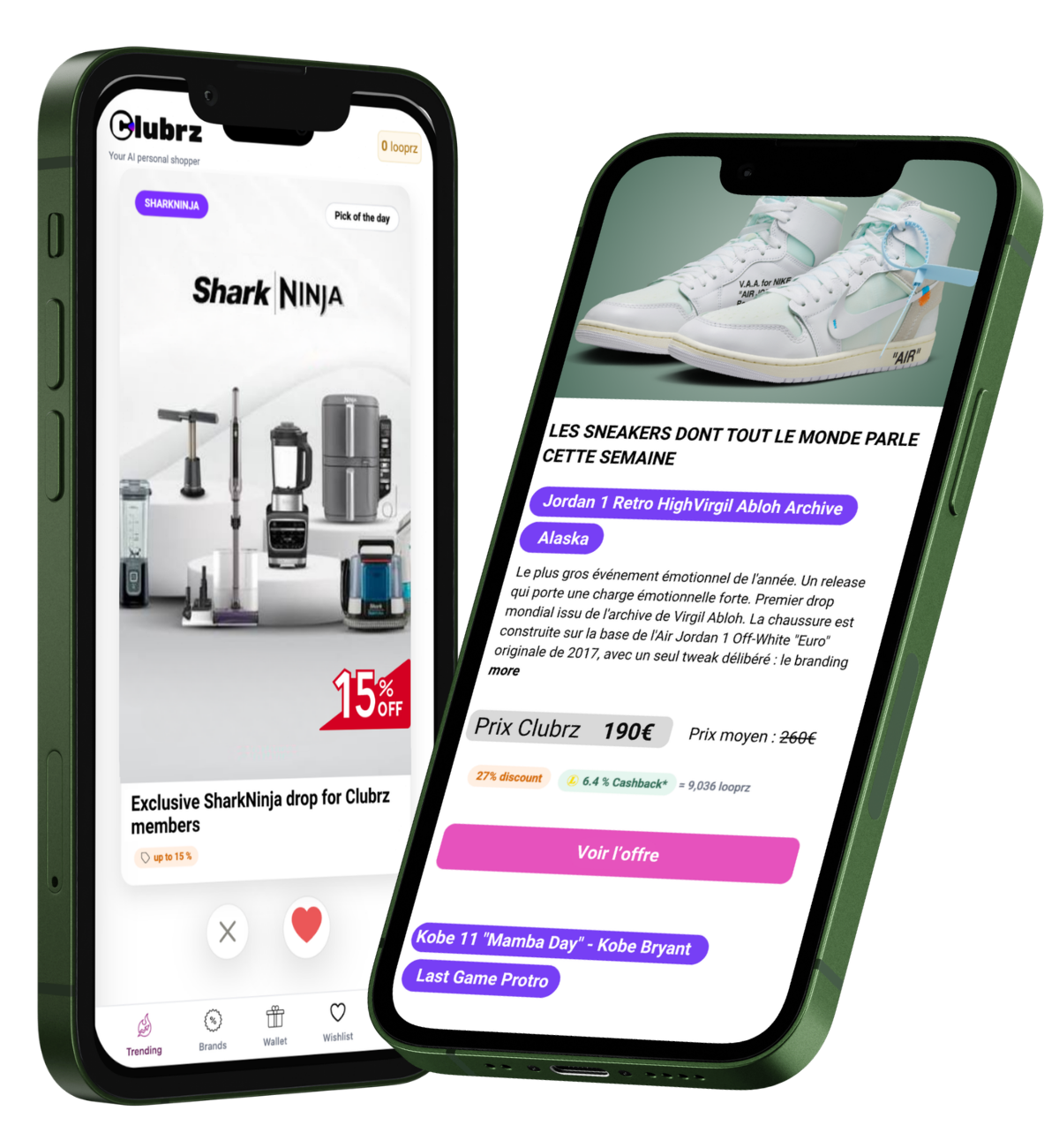 a mobile phone with Clubrzapp