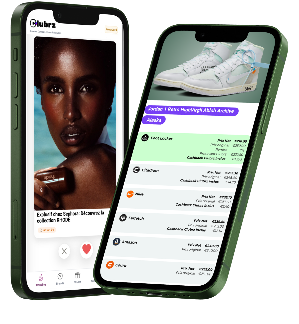 a mobile phone with Clubrzapp