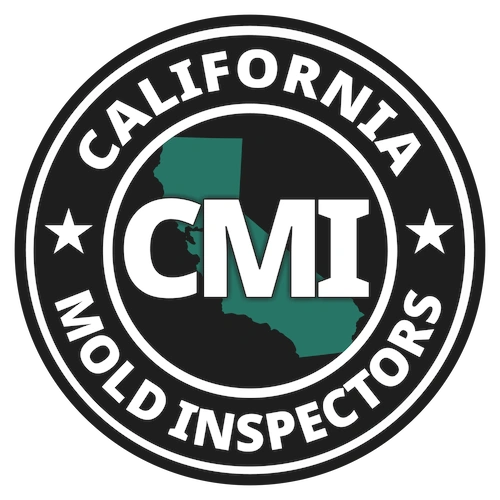 California Mold Inspectors circular logo with a green California state silhouette and CMI initials in white.