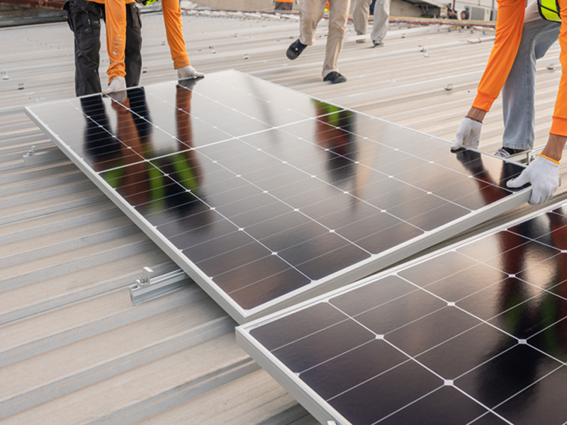 Brightwell solar installation crew building solar energy projects for investors