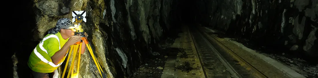 Skenování tunelů na trati Tanvald - Kořenov
