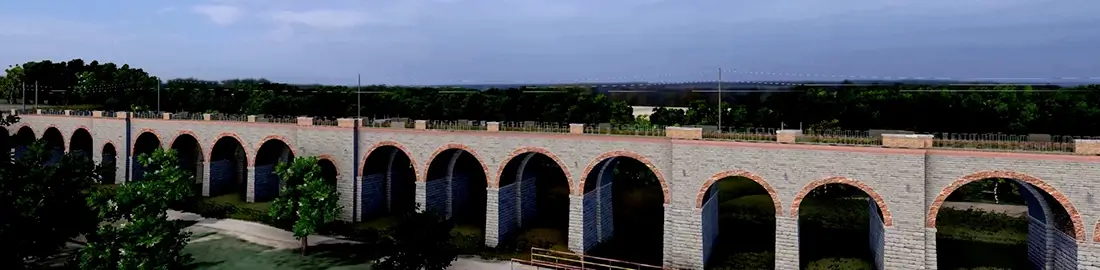Podívejte se z výšky na železniční viadukty