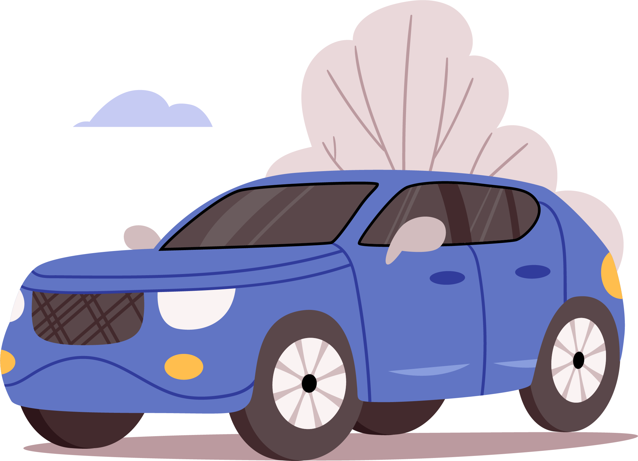 an illustration of a person meditating whilst on the computer