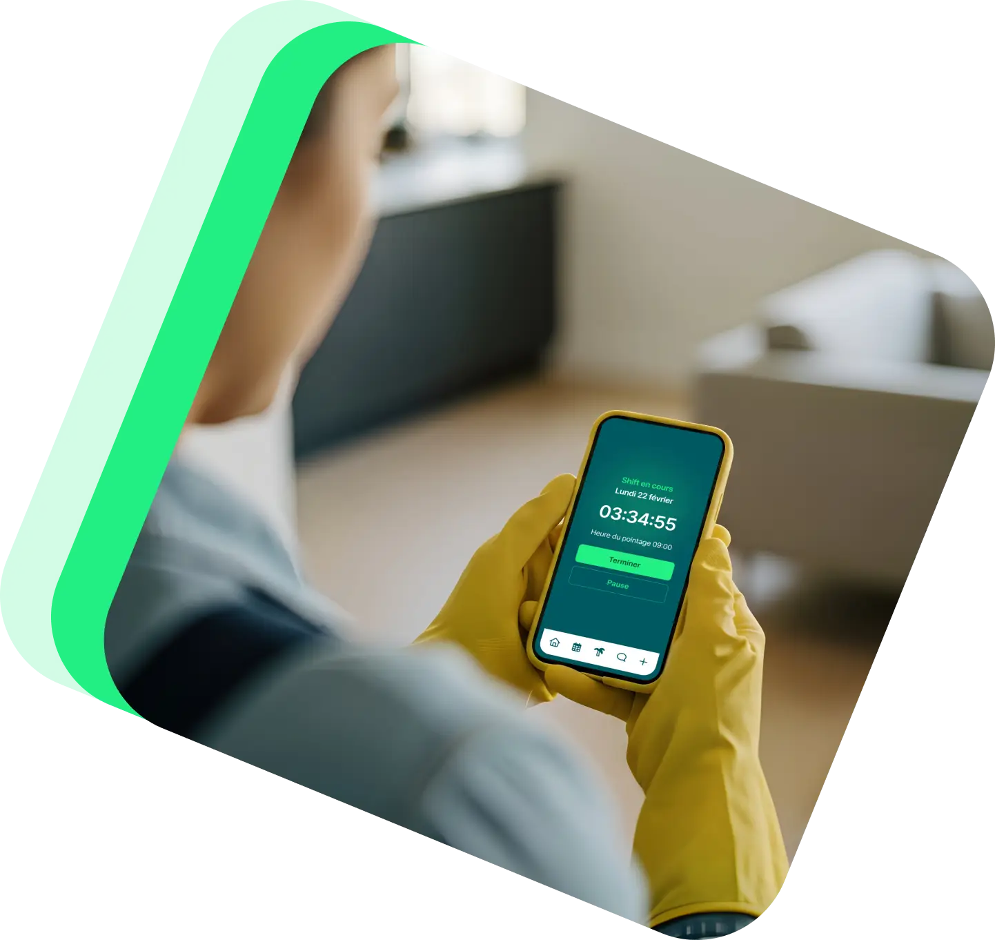 Interface de check-in et check-out Shyfter