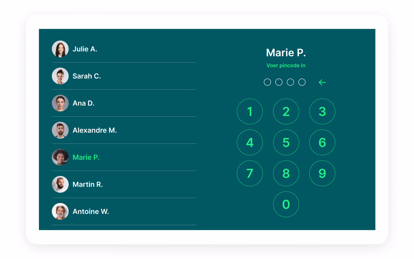 Realtime klokoverzicht op de prikklok