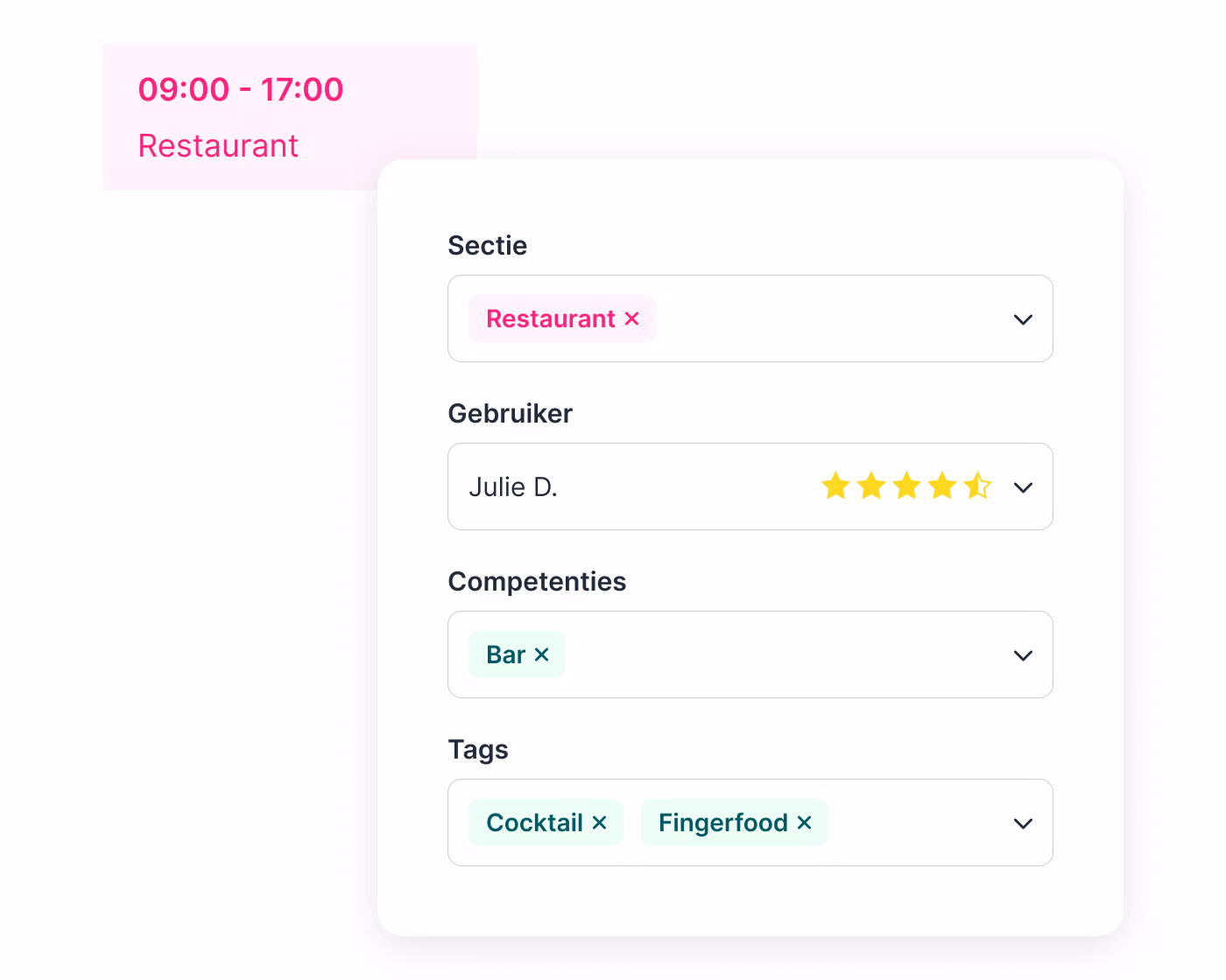 Maandelijks planningoverzicht in Shyfter