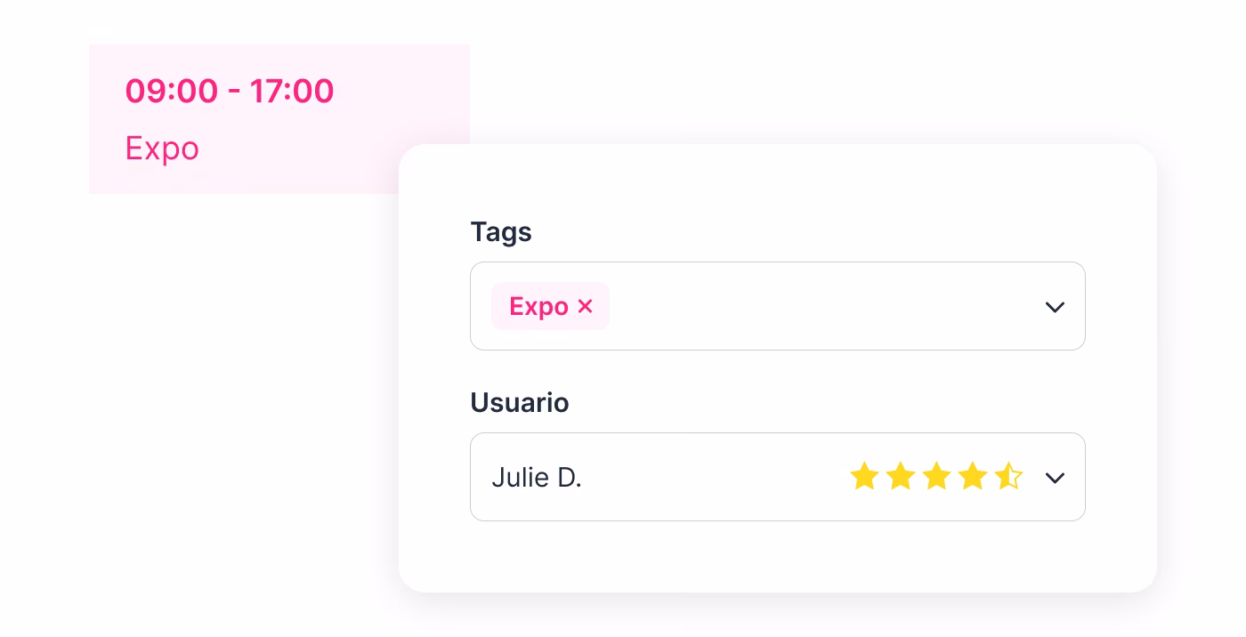 Fichaje en sitio para personal de eventos