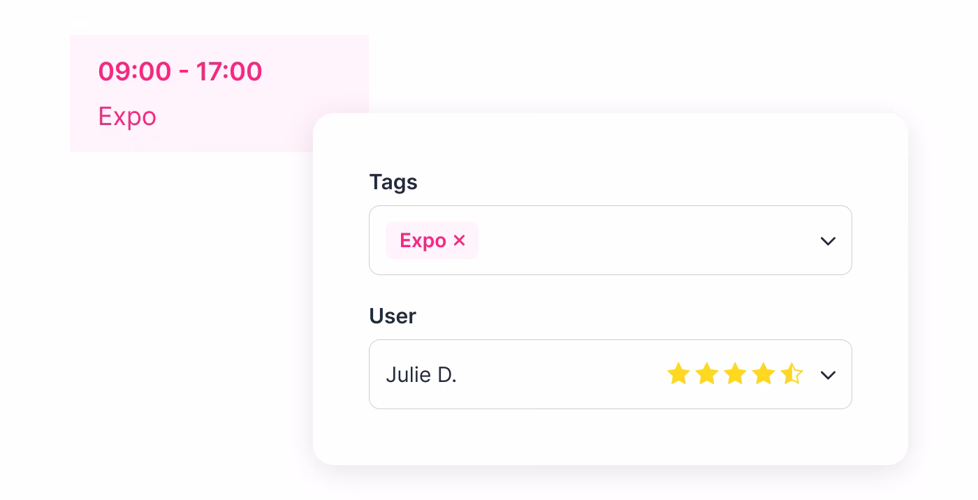 On-site clocking for event staff