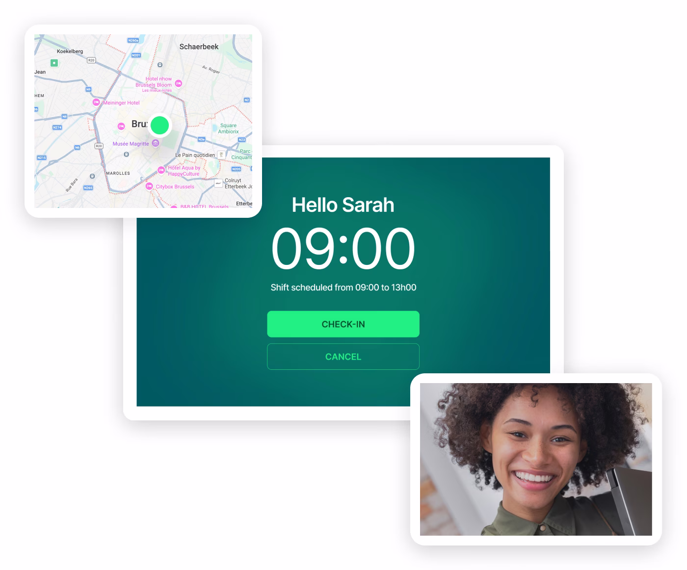 Detailed time tracking report with worked hours