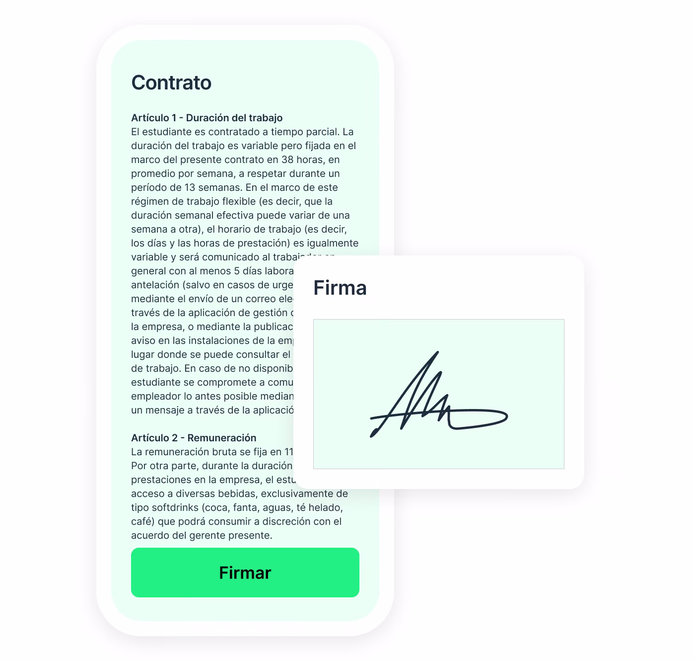 Gestión de contratos laborales en línea en Shyfter