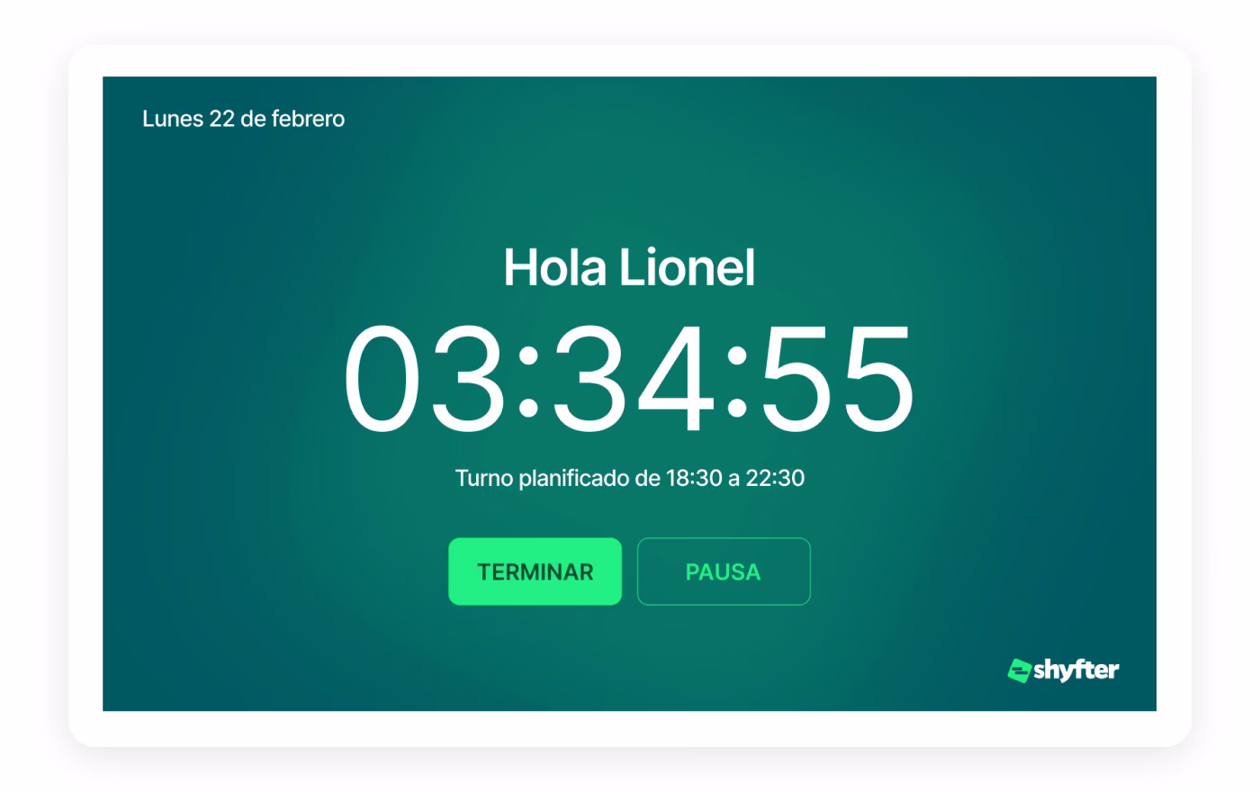 Configuración del reloj digital Shyfter