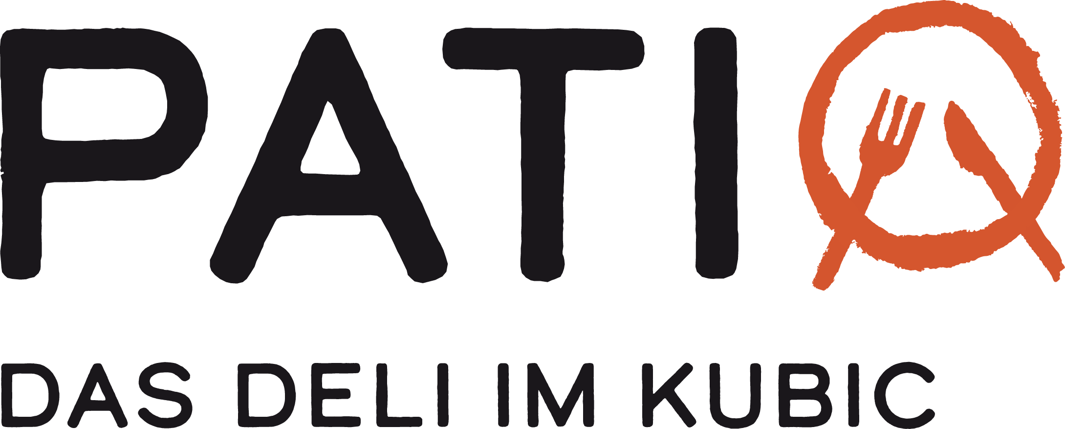 das Patio-Logo in Schwarz
