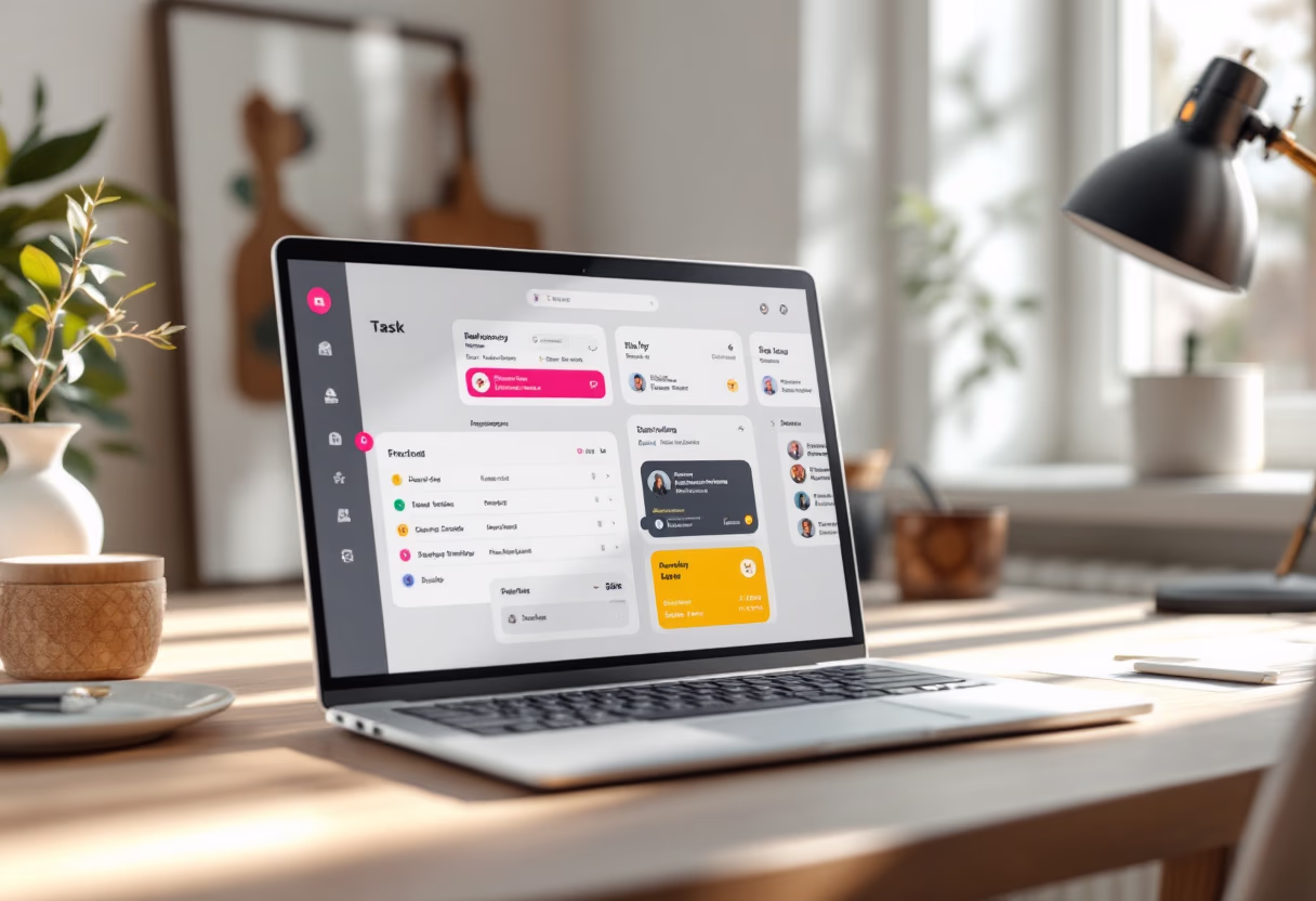 interface of task management module (for a productivity tools business)