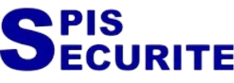 Logo SPIS Sécurité en lettres bleues.