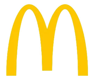 Symbole jaune emblématique de McDonald's en forme de M.
