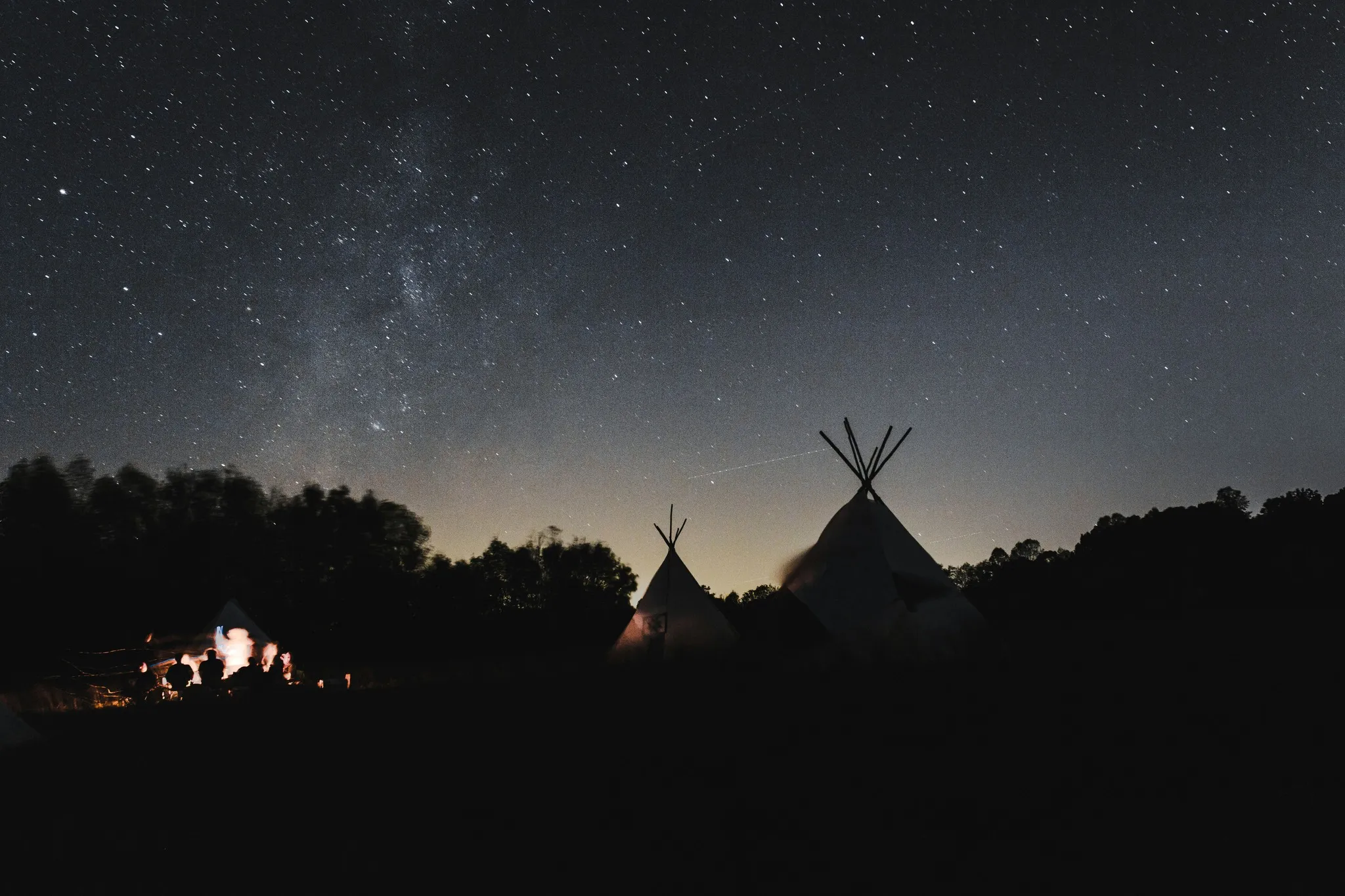 A lovely night sky over the Kulsø campsite