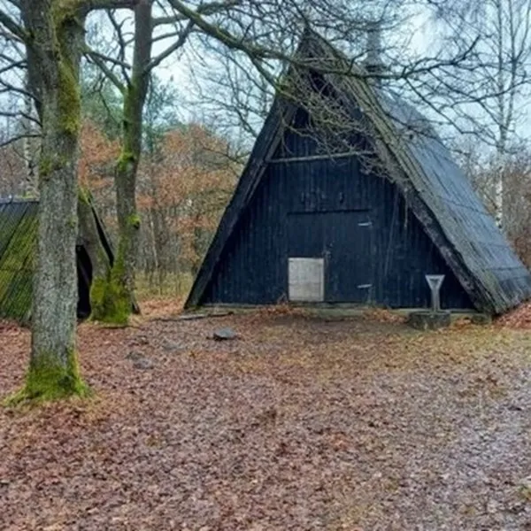 A sizeable wooden hut