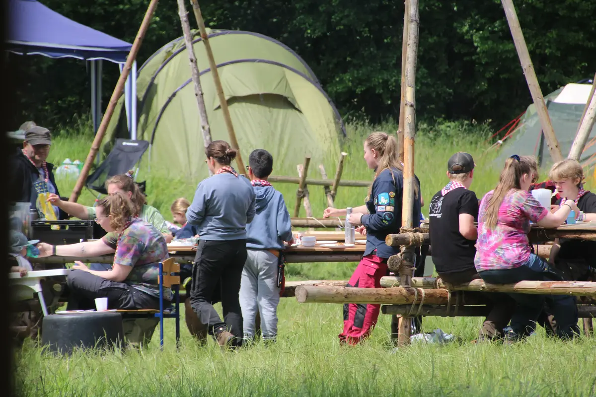 A group of people hanging out